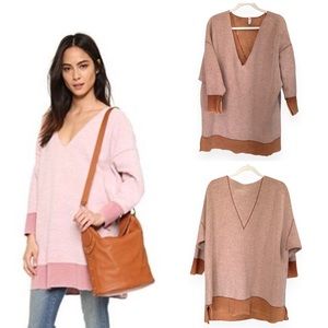 NWOT Free People Deep V-Neck Sweater Tunic